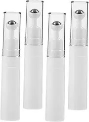 WEKADRIN 4pcs Roll Eye Cream Bottles Perfume Oil Bottle Square Container Dropper Bottles Clear Roller Bottles Roller Applicator for Oil Glass Travel Bottles Oil Tubes Acrylic White