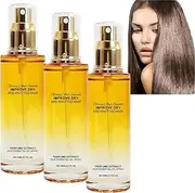 Hair Treatment Oil Spray, Scented Perfume Leave-in Conditioning Spray for Dry & Knotted Hair, Scalp Strengthener with Floral Fragrance, Lightweight Nourishing Essential Oil (3PCS)