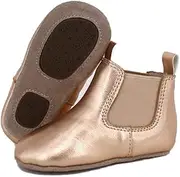 SKEANIE Pre-Walker Leather Riding Boots, Rose Gold, Small Infant