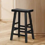 Oikiture Bar Stools Kitchen Stool Wooden Counter Chairs Barstools X2 X4