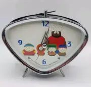 South Park Clock 1998 Silver-Tone Metal Small Collectable Alarm BNIB Working