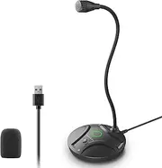 CMOCIIY Plug & Play USB Computer Microphone, Flexible Gooseneck & Mute Button LED – Desktop Microphone for Gaming, YouTube, Streaming, Compatible with Windows/Mac (1.8m /6ft)