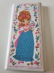 Vintage 70s Photo Album - Quirky Groovy Bright Colorful Girl Kitten - Adorable