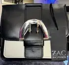 New Zac Posen Biba Buckle Leather Crossbody Gold, $365