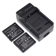 2xBattery +AC/DC Charger For Panasonic Lumix DMC-FS15 DMC-FS25 DMC-FS30 DMC-FS33
