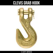 CURT Clevis Grab Hook 5/16" 7/16 Pin Forged Steel 4.7K Work Load HeavyDuty 81503