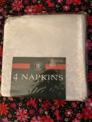 S.L.I. Home Fashions Sultan's Linens New Package Set 4 Napkins Polyester White