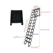 Wall Mounted Attic Ladder Loft Home Folding Step Ladder Expansion Home