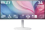 "MSI 34"" UWQHD 1500R Curved White Monitor"