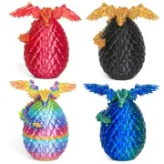 3D Printed Dragon Eggs with Dragon Inside, Easter Mystery Dragon Egg Articula...