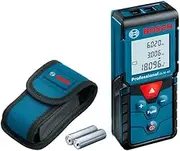 Bosch Professional 0601072900 Bosch Professiona GLM 40 Professional Laser Measure with Carry Pouch and 2 AAA Batteries, 1 W, 1.5 V, Blue