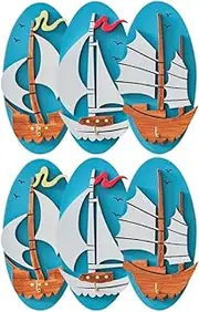 Operitacx 2sets Key Holder Wall Decor Mediterranean Coat Hooks Wall Hooks for Handbags Scarves Garments Decorative 3pcs*2