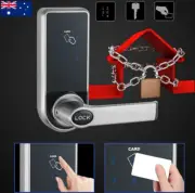 Electronic Smart Lock Deadbolt Digital Keypad Door Lock Passcode Keys ID Card