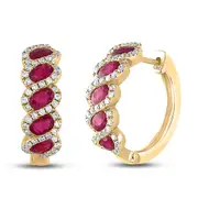 1/2CTW-Diamond 2 CT-RUBY EARRINGS