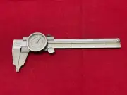 Helios Dial Caliper with Nib Jaws, White Face, 4" - VINTAGE DESIGN RARE!