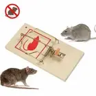 4 x Wooden Mouse Mice Trap Reusable Rodent Bait Traps Traditional Mice Trap