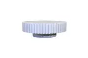 Divano Alicia 100cm Wooden Round Coffee Table - White