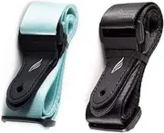 Enya Woven Nylon Ukulele Strap Leather Ends Adjustable Length - Blue