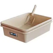 Kitter Litter Sieve Tray 3 Piece Set Beige/Charcoal Cat Litter For Wood Pellets