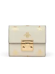Gucci Padlock Medium Bees Wallet in Mystic White