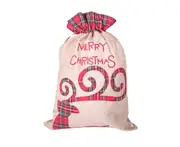 C312 Christmas Red Checkered Bag Drawstring Gift Storage Bag Candy Bag Christmas Apple Bag for Christmas Wedding Party