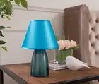 Kings Brand Furniture – Wayne Metal Base with Fabric Shade Table Lamp (Blue)