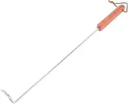 Food Flipper Meat Hook Barbecue Accessory Grill Turner Easy to Clean Wooden Handle for Comfortable Grip