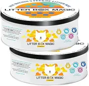 Litter Box Magic Cat Litter Deodorizer Jar (Orange Scent, 16 Oz, Pack of 2) - Cat Litter Odor Control Gel In A Jar - Cat Litter Box Pet Air Freshener - Litter Odor Eliminator to Freshen Air