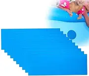 10 Square Pool Patch Repair Kit, Self Adhesive Pool Liner Repair, Vinyl Pool Repair Patch Kit, Waterproof Air Mattress Patch Kit, Patch Repair Kit for Swimming Pools Inflatable Boat(Blue)