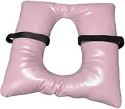 Eigell Bedside Commode Seat Cushion Waterproof Thickened with Fixing Straps Toilet Seat Cushion Seats Pad Cover for Seniors Home, Light Pink
