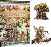 Dizdkizd Pre-Cut Cottage Core Sticker for Journaling, Elf Fairy PET and Paper Materials Vintage Ephemera Collage Book, Cute Bullet Journal Decals Scrapbook Supplies