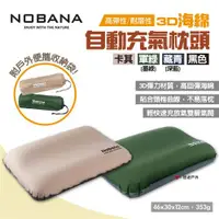 在飛比找ETMall東森購物網優惠-【Nobana】3D海綿自動充氣枕頭 四色 海綿枕 氣墊枕 