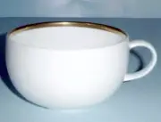 Wedgwood Plato Gold Rim Medium Cup White Bone China Made in England New