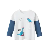 在飛比找蝦皮商城優惠-90-140CM 春季新款男童長袖T恤 童裝寶寶衣服假兩件 