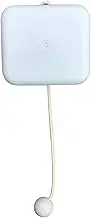 White Plastic Pull String Cord Music Box with Sankyo Musical Movement (60 Tunes Option) (Schubert's Lullaby)