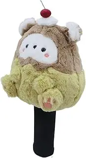 ａ aternee Headcover Protection Cartoon Bear Plushie Easy on Off Gear Stylish Golf Club Cover Golf Driver Head Cover for Game Family