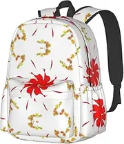 [vacsAX] Spinning dumplings School Backpack Rucksack Large Capacity Back Pack with Front Pocket Lightweight School Bags