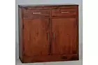 PARIS SOLID MAHOGANY BUFFET TABLE/ SIDEBOARD 2 DRAWERS 2 DOORS MAHOGANY 92 CM
