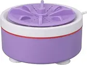 Mini Turbo Washing Machine Timed Adjustable Multifunction USB Powered Portable Mini Turbo Washer Small Clothes Fruit Dish Washing (Violet)