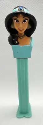 Pez Dispenser Disney Princess Alladin Jasmine "A" Light Blue Stem 5.9