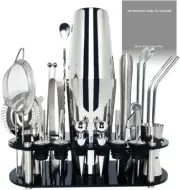 22-Piece Cocktail Shaker Set, 25/20Oz Bartender Kit, Bartending Stainless Steel