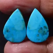 18.70 Cts Natural Amazonite Matched Pair Cabochon Gemstone For Jewelry Supply
