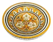 GGE “BHAR ORANGE” Pasta Salad Bowl Terracotta Base ONLY TAJINE Pottery 9 5/8”D