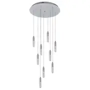 Tina LED 9L Glass Spiral Pendant Lights Clear | Marden Designer