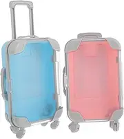[BESPORTBLE] 2pcs Box Mini Trolley Case Mini Candy Boxes False Eyelashes Travel Cases False Eyelashes Boxes Simulation Trolley Makeup Boxes Empty Eyelash Travel Containers Tiny Suitcase Plastic