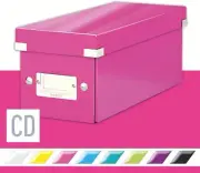 Leitz CD Storage Box, Pink, Click and Store Range, 60410023