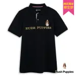 【HUSH PUPPIES】男裝 POLO 男裝經典品牌立體英文刺繡狗短袖POLO衫(丈青 / 43101901)