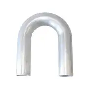 Aeroflow 180° Aluminium Mandrel Bend 2-3/4" (70mm) Dia. 1/16" (1.63mm) Wall. 5-1/2" (140mm) Leg, AF8606-275