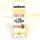 SOAP & GLORY SCRUB IN THE FAST LANE 2 MINUTE FACIAL PEEL & POLISH 3.3 FL OZ GLOW