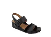 Gentle Souls Kenneth Cole Giulia Wedge Sandal Black Size 7.5 240397